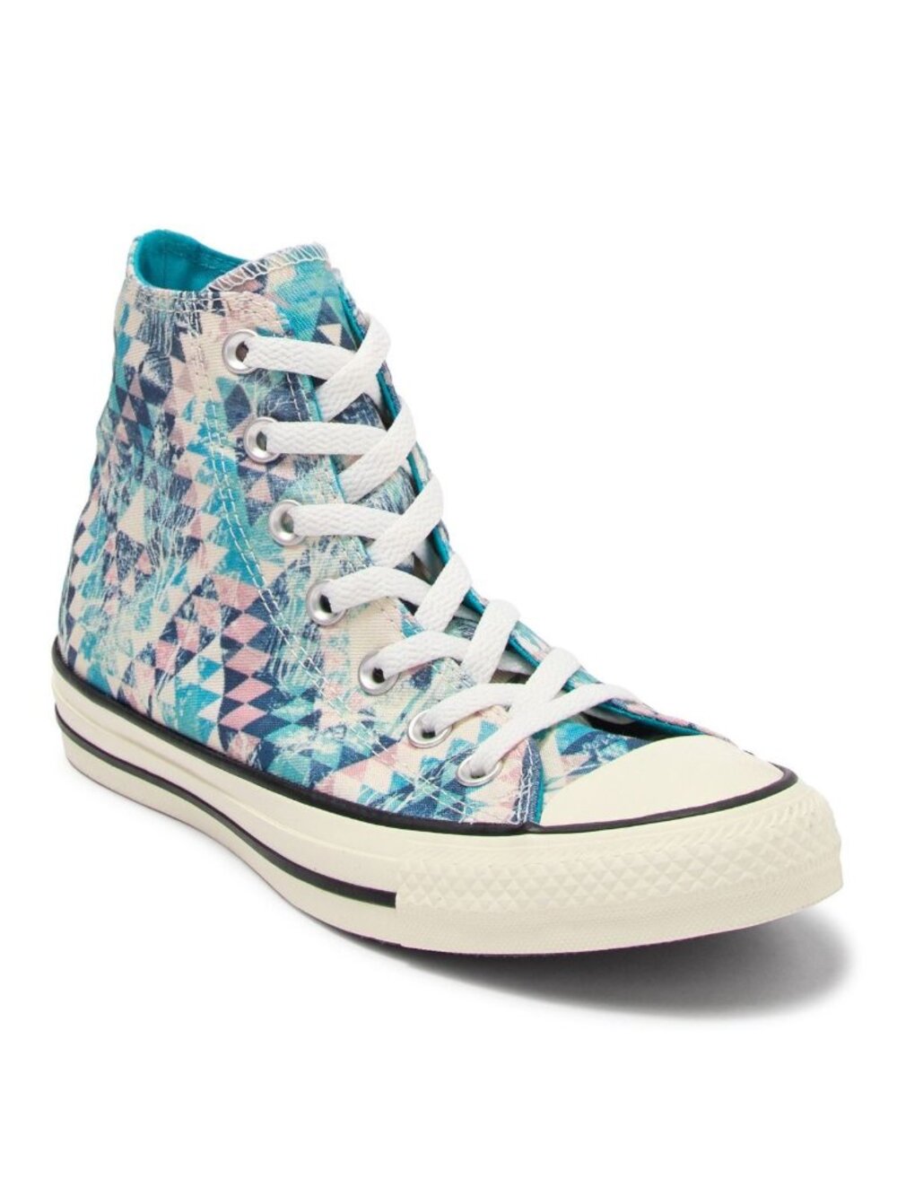 Converse Chuck Taylor High Sneaker Shoe Geometric Green Women's 10 563816F